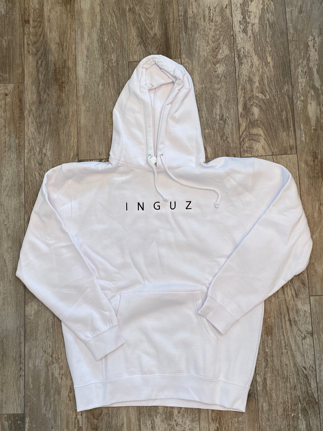 INGUZ WHITE THICK HOODIE